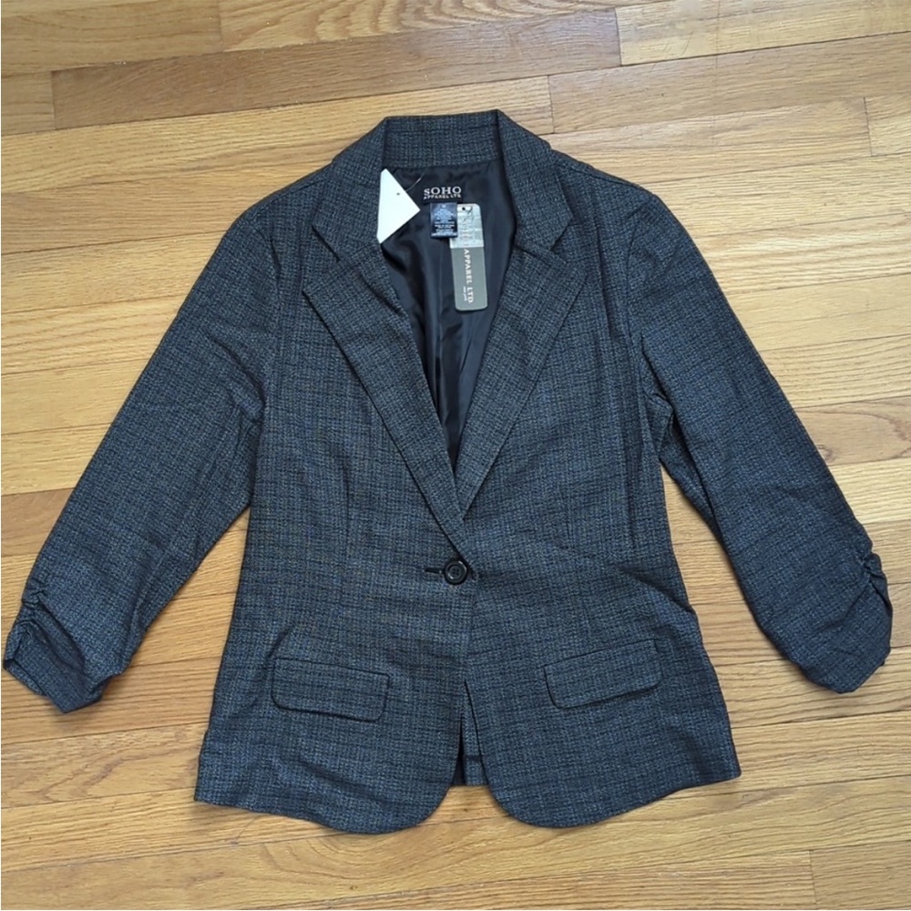 SoHo Apparel Cute Charcoal Blazer Size Medium